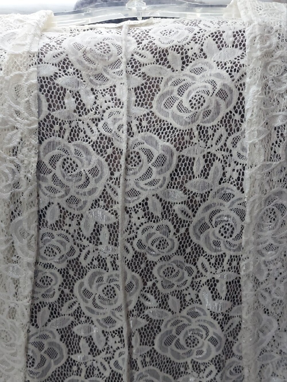 6 for $10 M&M Cream Lace Dolman Sleeve Women's Sweater - Picture 7 of 10